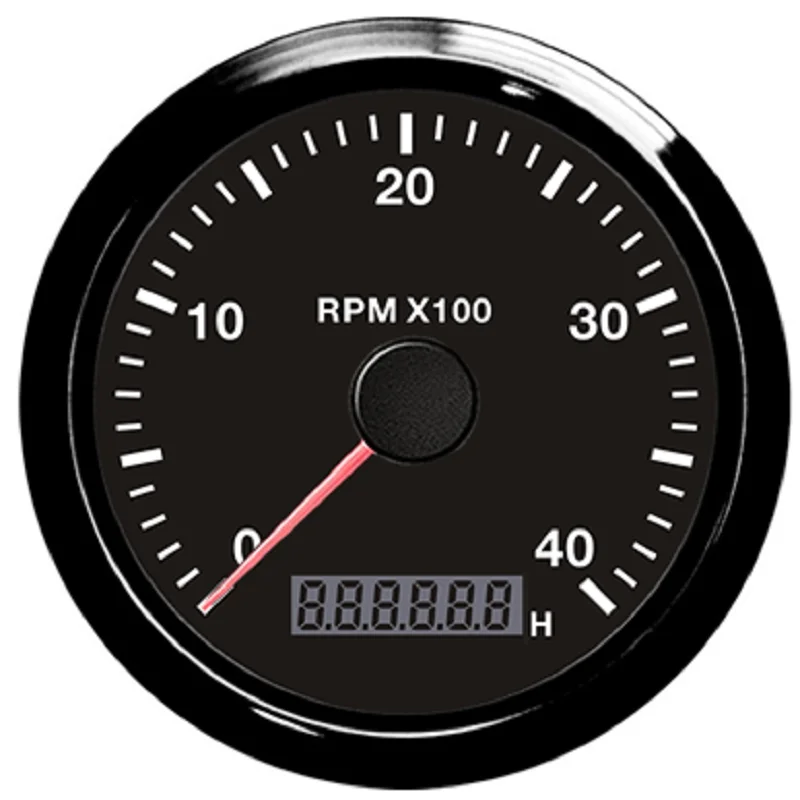 Водонепроницаемый 85 мм авто Морской Тахометр RPM Gauge с светодиодный Песочник регулируемый 3 к 4 к 8 к 12 В/24 В с красной или Желтой подсветкой - Цвет: 4K-BN