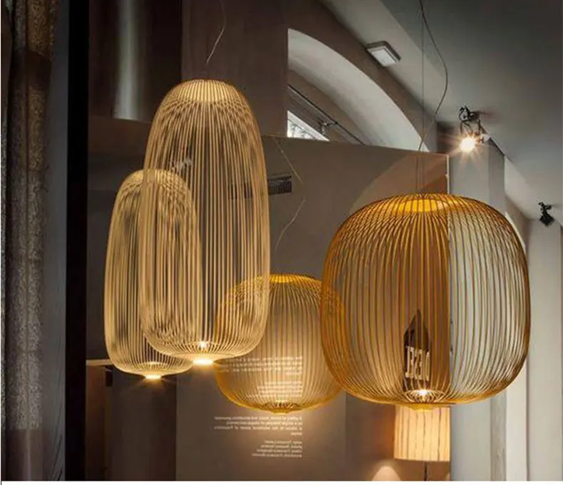 Постмодерн Nordic Birdcageg Foscarini спиц 1/2 подвесной светильник светодиодный Индивидуальные Дизайнерские Спальня Ресторан Бар Обеденная кафе