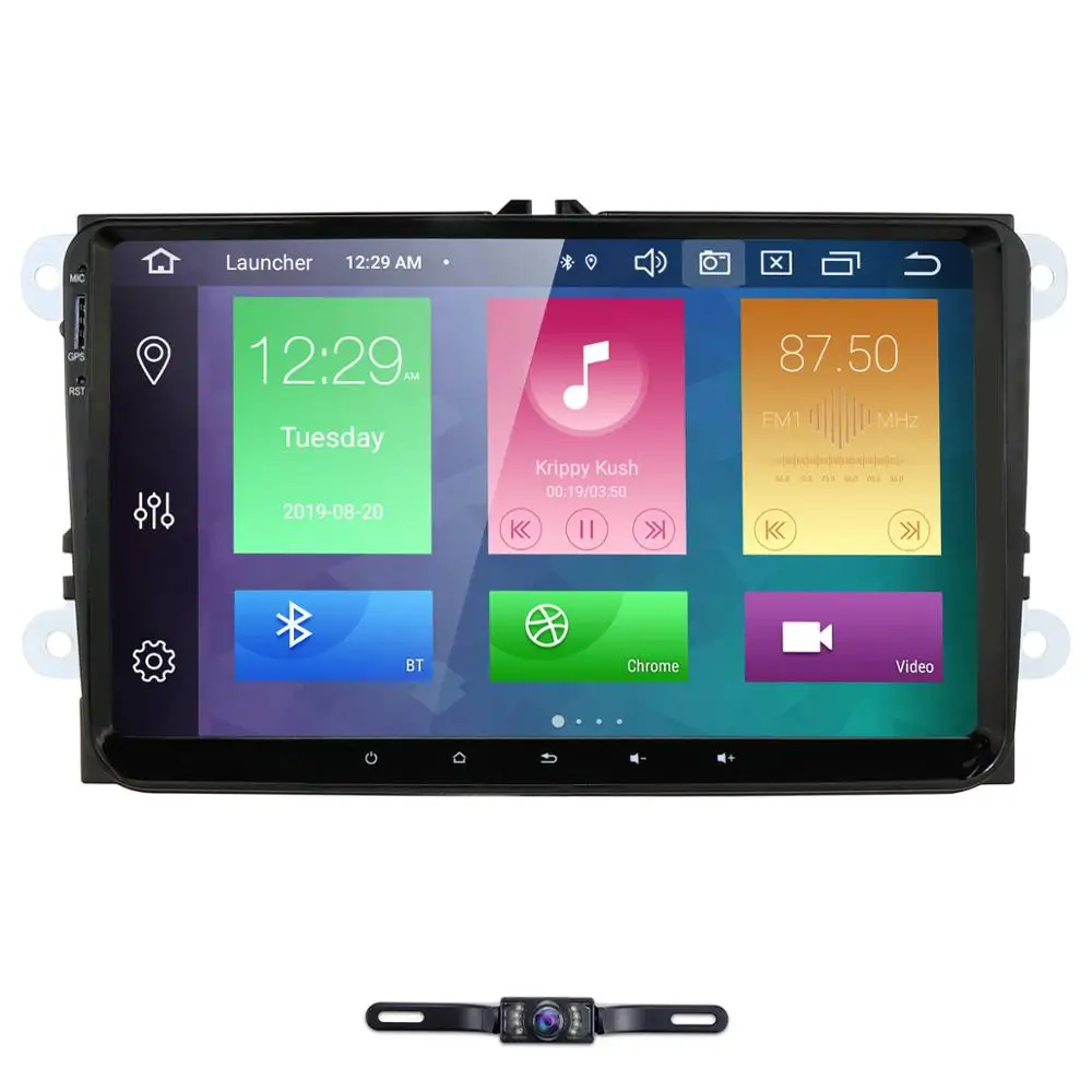 4G+ 64G Автомобильный мультимедийный плеер Android 9,0 gps 2 Din авторадио радио для VW/Volkswagen/Golf/Polo/Passat/b7/b6/SEAT/leon/Skoda - Цвет: camera1