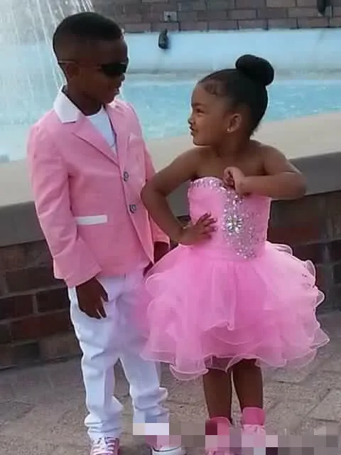 

Pink Jacket White Pants Kid Suits Boy Wedding Suit/Boy's Custom-made (Jacket+Pants+Tie+Shirt ) F70