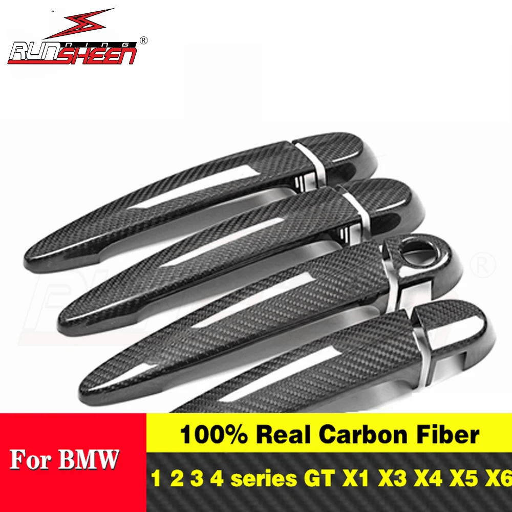 

Runningsheen Modified Carbon Fiber Door Handle For BMW 1234 Series X1 X3 X4 X5 X6 F30 F20 F32 E90 F22 F25 Car Stickers