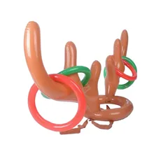 Оленьи рога Рождественская игрушка надувной олень Рождественская шляпа кольцо из оленьего рога бросать вечерние игрушки WSH99