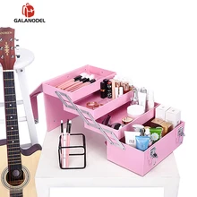 Популярный женский ретро косметический Чехол, набор инструментов для макияжа для девушек, складной косметический чехол для багажа, милый розовый чехол для татуировки для девочек