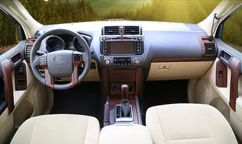 

Luxury Wood Chrome For TOYOTA Prado 2700 Car Interior Decorative Frame Cover Trims Car Styling Auto Accessories