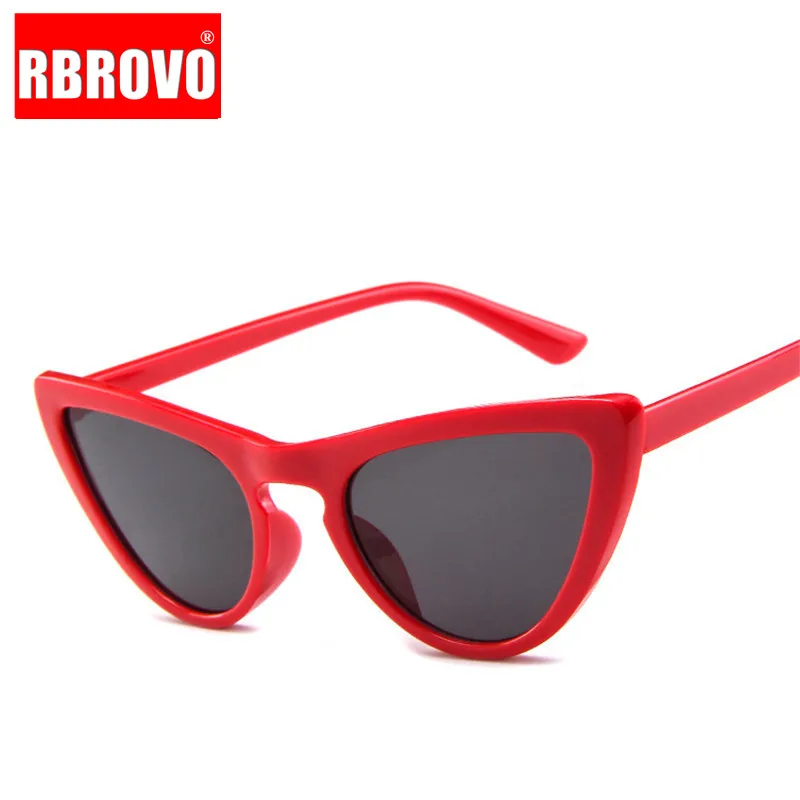RBROVO 2018 Cateye конфеты цветные солнцезащитные очки Для женщин Винтаж очки Леди Ретро HD люнет покупки De Soleil Femme UV400