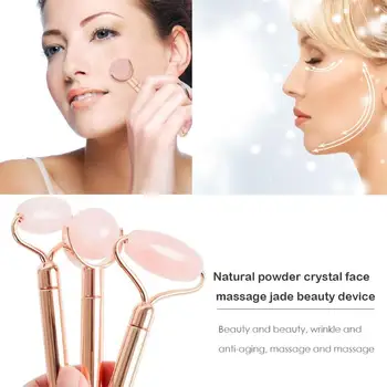 

Jade Pink Face Slimming Roller Massage Anti-wrinkles Skin Care Beauty Tool