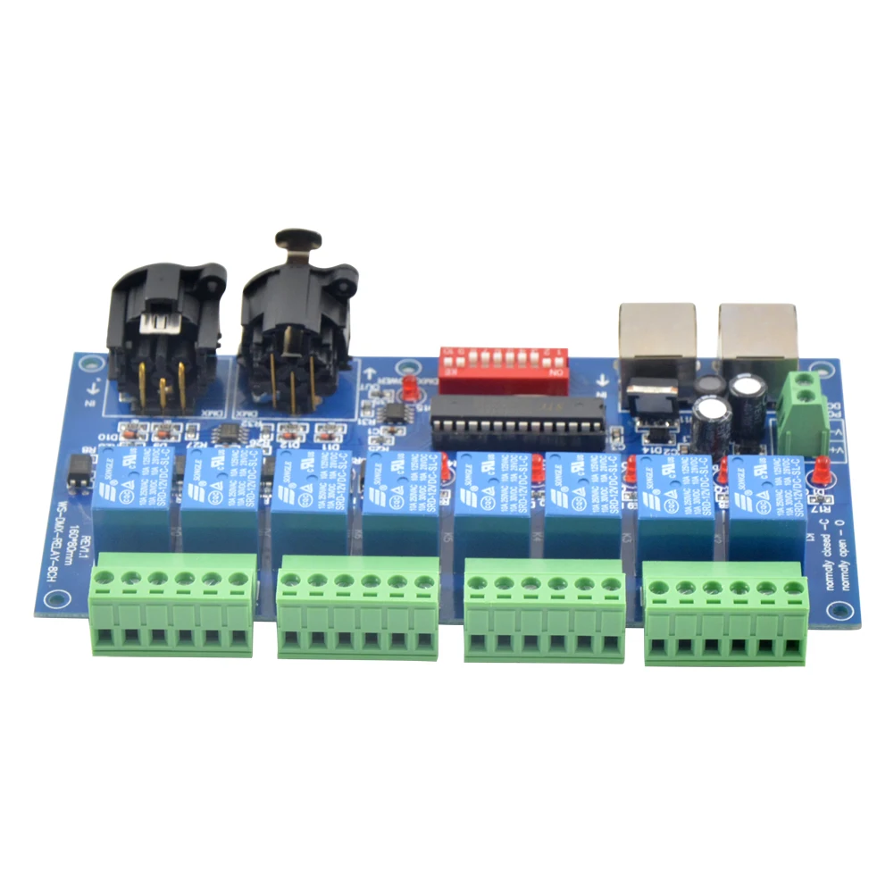 8CH реле dmx512 Управление Релейный выход DMX512 8way релейный переключатель (max 10A)