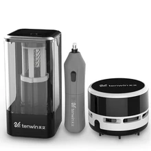 Новинка, 3 шт./набор, электрическая точилка для карандашей, Электрический ластик, пылесос, набор для детей, милые канцелярские принадлежности, подарок, креативный Канцелярский набор