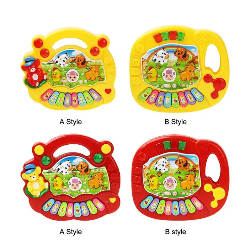 

1pcs Farm animal keyboard Baby early education toys Two styles and colors are available Musical toys Baby toy musical instrument