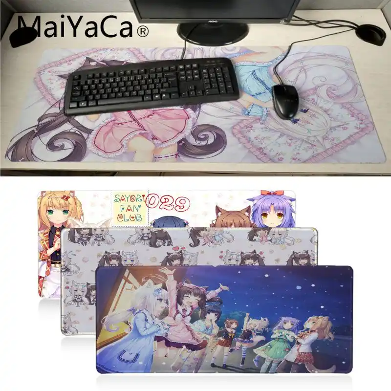 Maiyaca チョコラ Nekopara 日本アニメの女の子ビッグプロモーションロシアゲーミングマウスパッドゲーマー Xl キーボードノート Pc デスクマット Mouse Pads Aliexpress