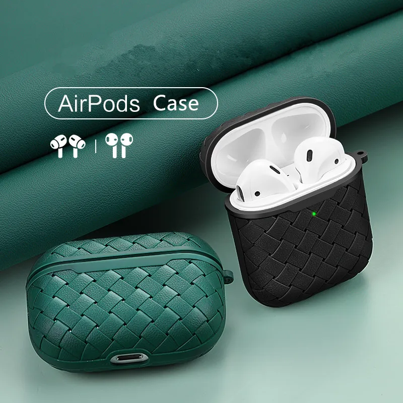 

Earphone leather case for airpods1 2 Antifall cover AirPods Pro 3 luxury Imitation PU silicone Protective cases AntiFingerprints