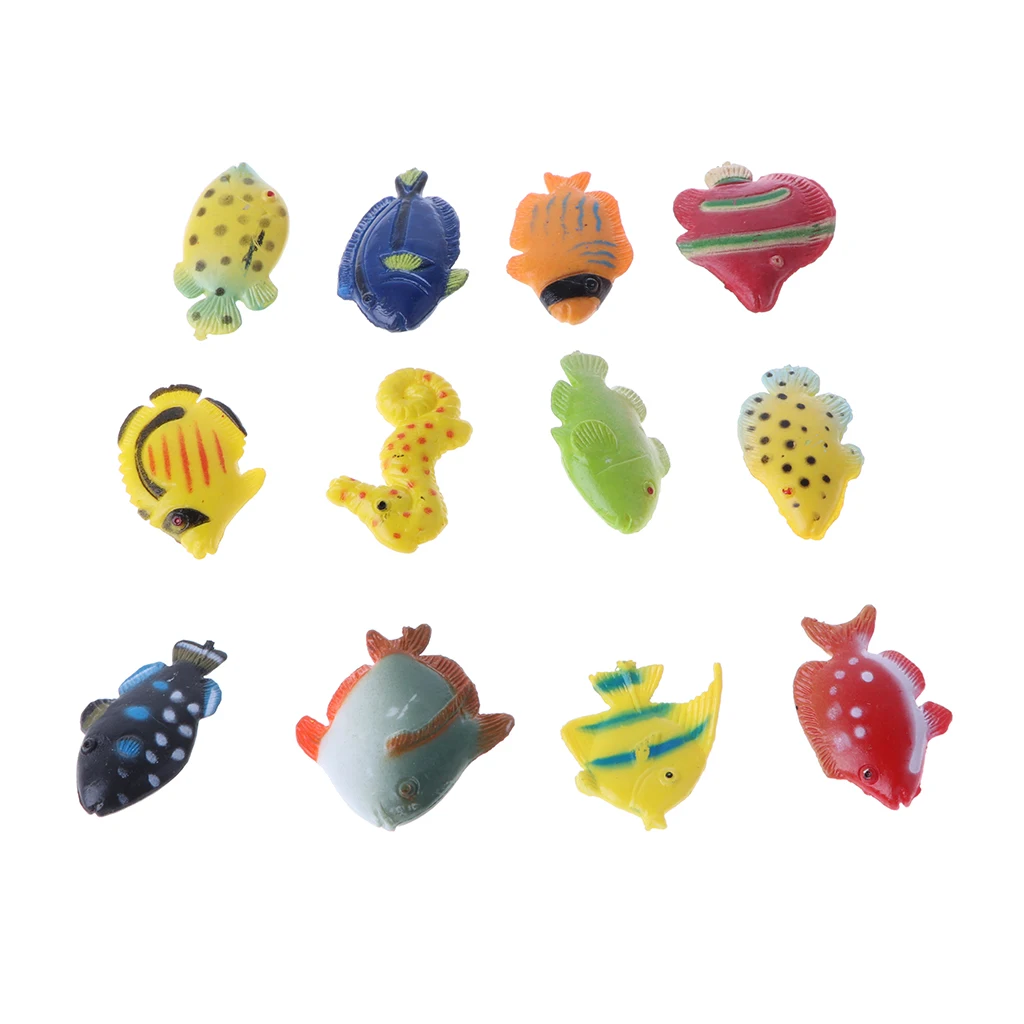 12-piece  Marine Animal Fish Model Educational Toy Party Bag Fillers