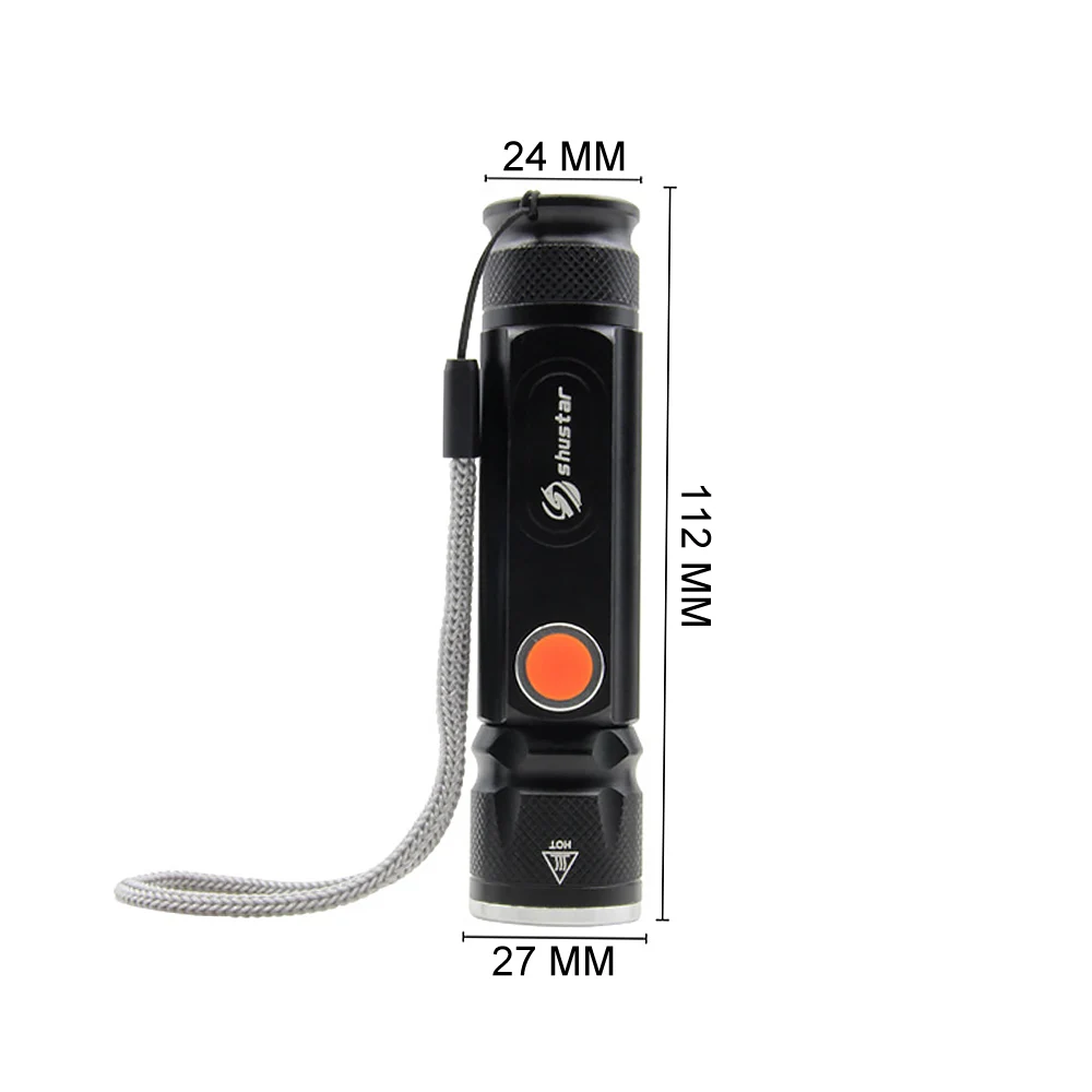 SUNYIMA портативный светодиодный фонарик T6+ COB ZOOM водонепроницаемый фонарь USB зарядка хвост магнит Кемпинг лампа Охота Рабочий фонарь