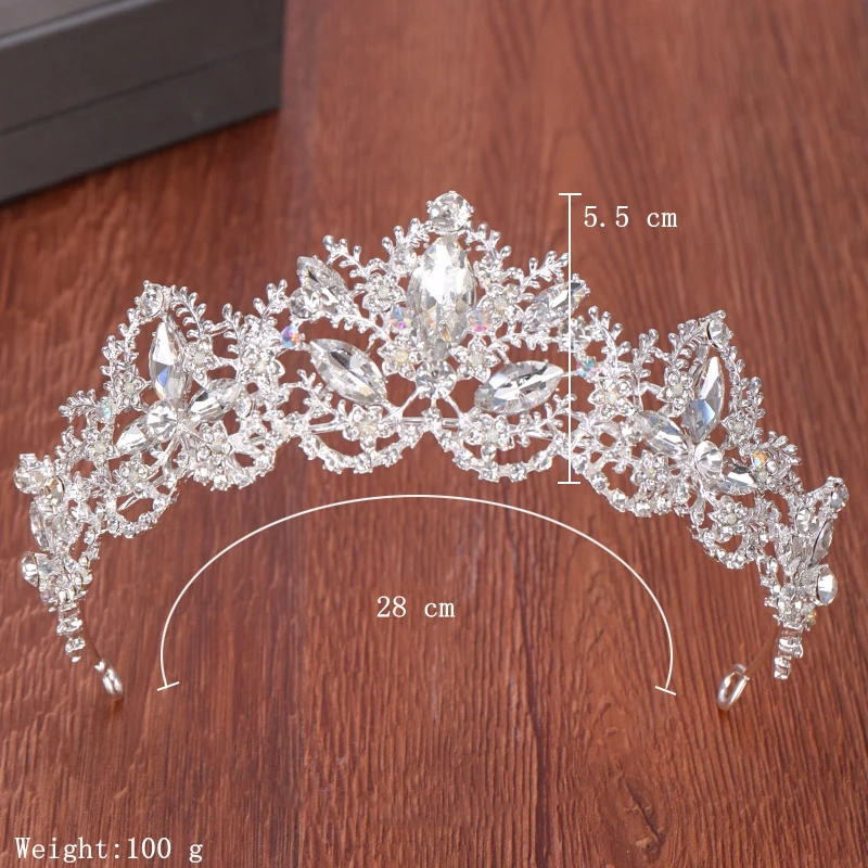 Серебряная корона из горного хрусталя, свадебная тиара, аксессуары для волос ручной работы, свадебная корона тиара, диадема, украшения для волос