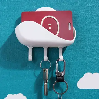 

Unique Cloud Shaped Storage Rack Nail Free Wall Mounted Hook Key Hair Pin Holder for Home Room Use
