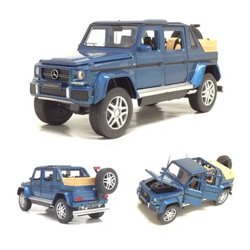 

1/32 Mercedes-Benz Maybach G650 SUV Convertible Alloy Car Model Five-door Sound and Light Return Model Children Alloy Car Model