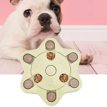 

Plastic Pet Feeding Puzzle Toy Footprint Design Anti Choke Dog Bowl Cats Dogs Game Plate Interactive Training Supplies