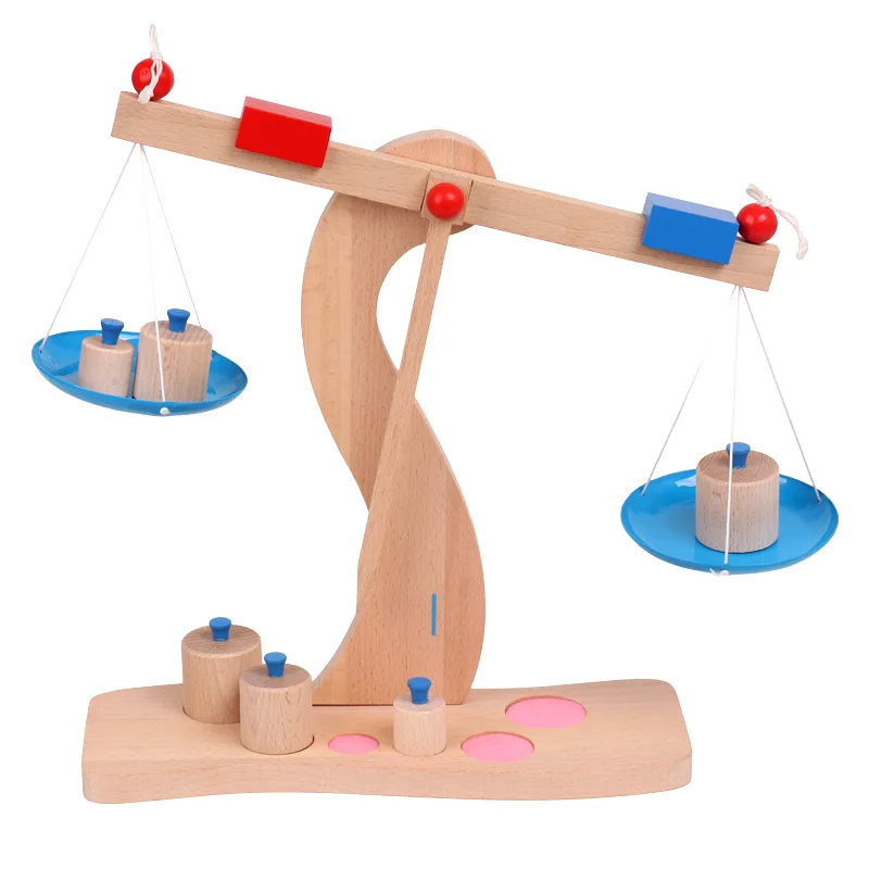  Wooden Balance Game Children's Weighing Educational Toys Baby Learn Balance Balance Scale