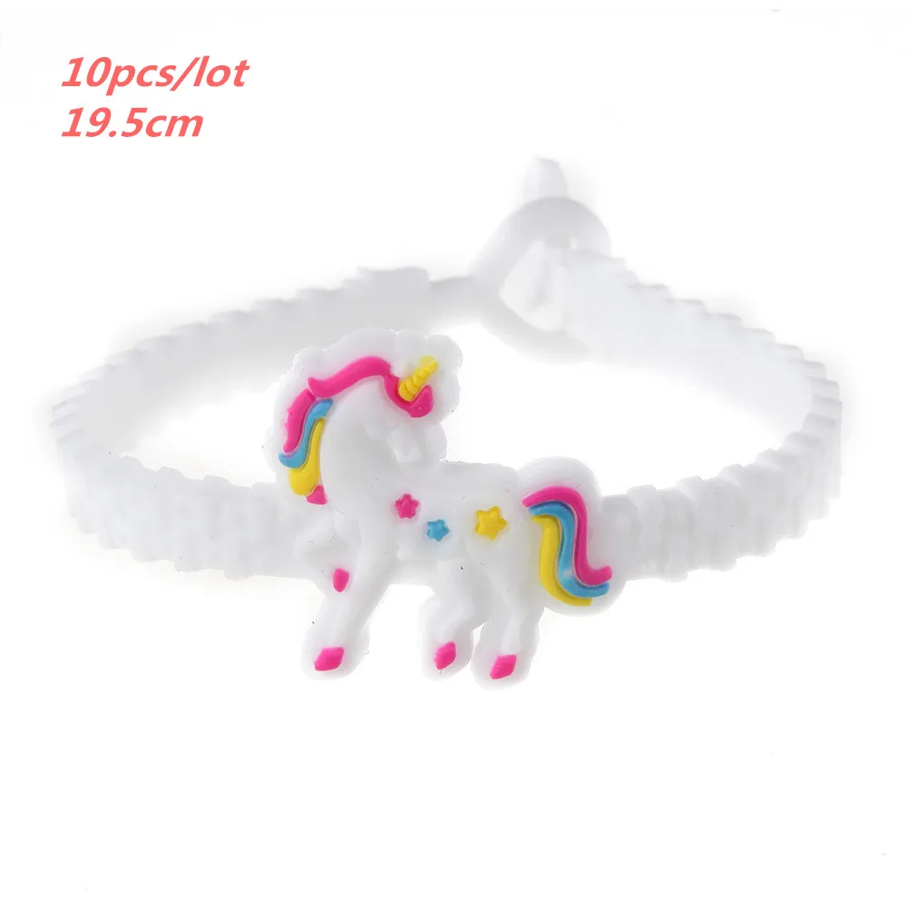 10Pcs Unicorn Bracel 32 дюйма Радуга шара с цифрой Фольга воздушных шаров в форме единорога День рождения Шелковый бант девочка с днем рождения День рождения обруч-украшение для волос в виде короны - Цвет: 10Pcs Unicorn Bracel
