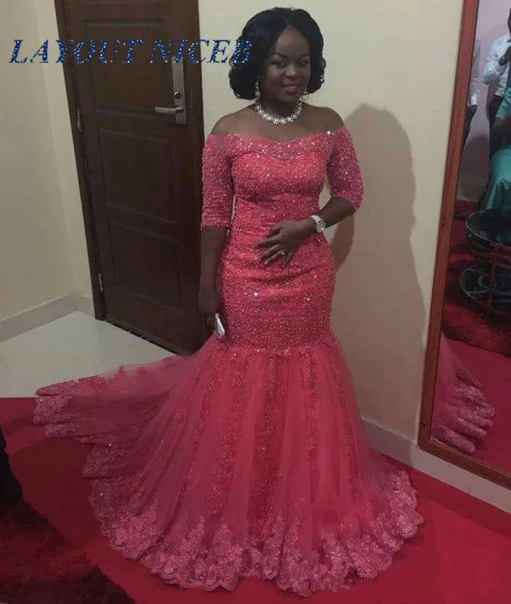 Красное вечернее платье в стиле русалки, кружевное платье abendkleider Beads robe de soiree, женское вечернее платье abiye gece elbisesi vestido de festa