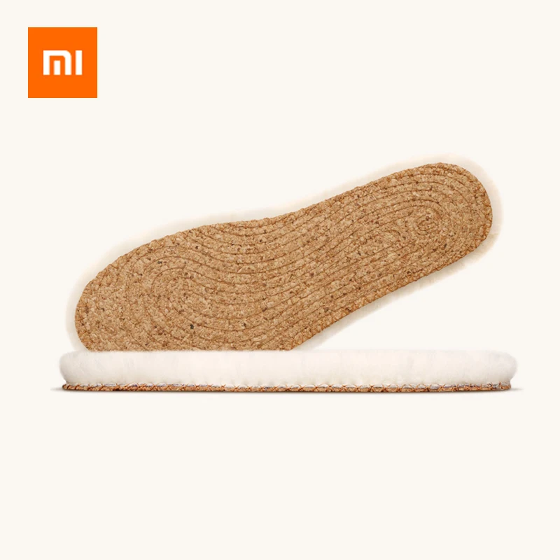 Xiaomi Youpin, овечья кожа, пробковая стелька, теплоизоляция, сохраняющая тепло, мягкая, зимняя, натуральный мех, термостельки для ботинок, кроссовок