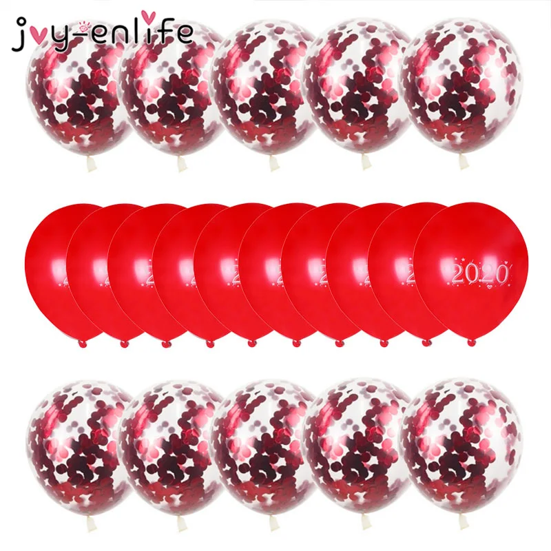 20 шт 12 дюймов латексные шары рождественские украшения Новогодние шары конфетти латексные шары новогодние вечерние шары
