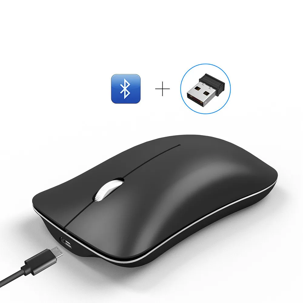 

Fashion Mini Simple Silent Mouse Bluetooth 4.0 USB Three Mode 2.4G1600dpi Optical Mouse