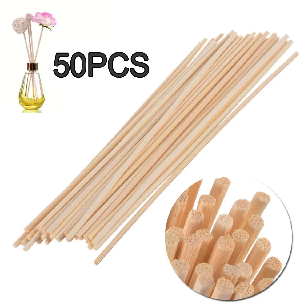 100/50/30pcs Natural Rattan Sticks Fragrance Diffuser Aroma Oil Diffuser Rattan Sticks Home Bedroom Bathrooms Decor - Аромат: 50pcs