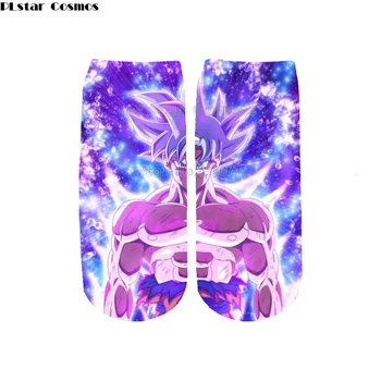 

Drop shipping Dragon Ball Saiyan GoKu Anime Cartoon Fashion Boat Cotton socks Funny Harajuku 3DPrint Unisex Short Ankle Socks S8