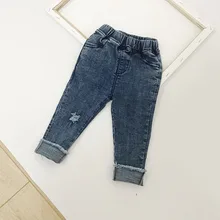 Chen Mom детская одежда; весенние детские джинсы для мальчиков; модные детские ковбойские узкие брюки с бахромой; повседневные брюки для малышей