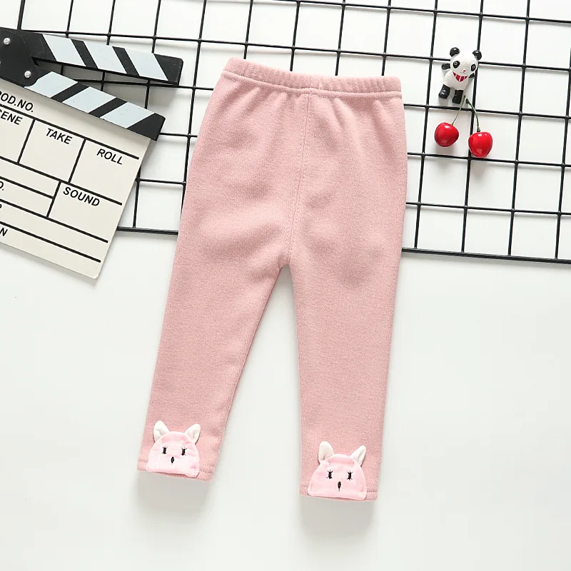 Crawler Autumn And Winter New Style Girls Brushed And Thick Leggings Korean-style Trend Baby Girls Slim Fit Leggings