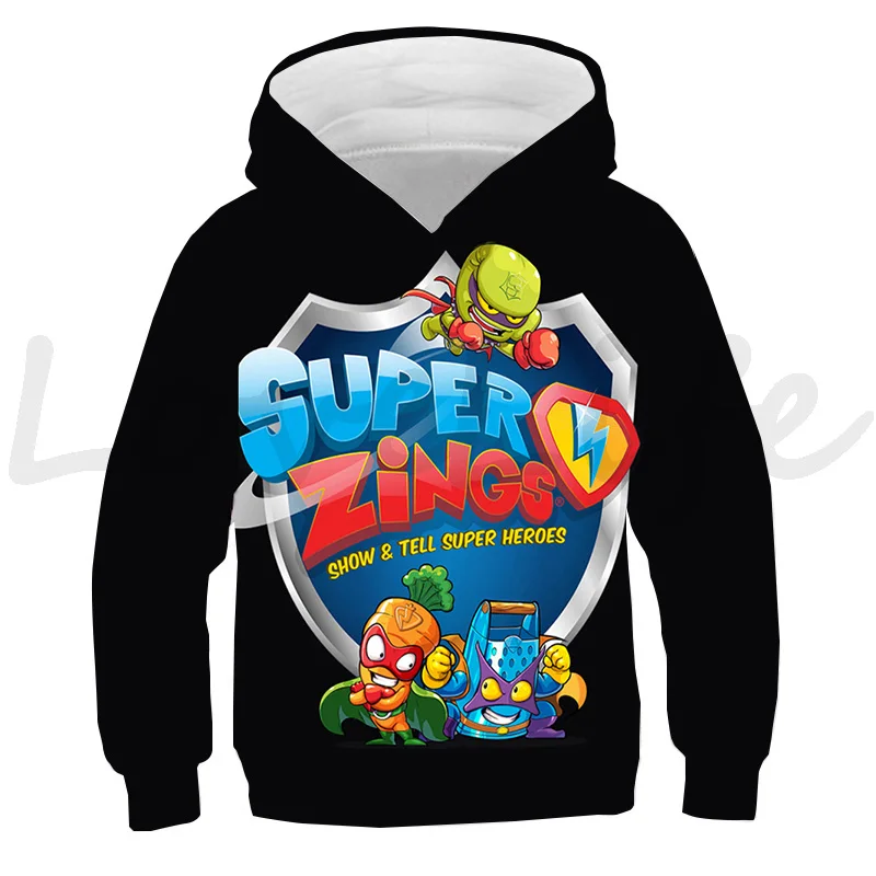 Super Zings Hoodie Kids Cute 3D Cartoon Sweatshirt Boy Girl Superzings Pullover New Children Harajuku Autumn Winter Tops 29
