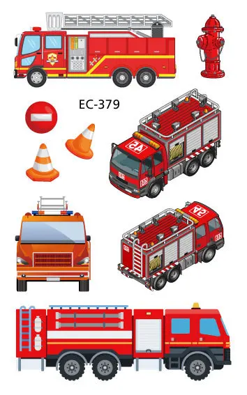 EC-379 2 шт./компл. мультфильм машины автобусы поезд временная татуировка Стикеры для мальчика дети кино татуировки для боди-арта передачи штаны с фальш-вставкой, Стикеры - Цвет: EC-379