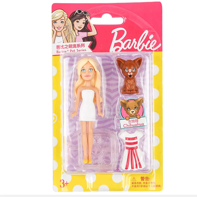 Barbie Doll Pocket Small Girl's Toy Fashion Baby Puppy Doll Collect Clothes Accessories Lovely Barbie Brinquedos For Girl DVT52 DVT61