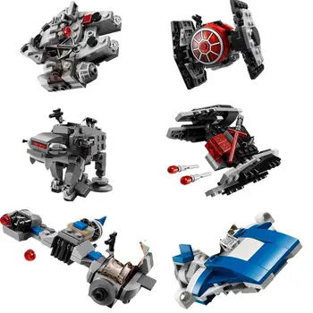 

New 1pcs Star Wars Spaceship Microfighters AT-ST Fighters Building Blocks Bricks Toys With 10893 10894