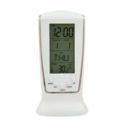 СВЕТОДИОДНЫЙ цифровой Настольный Будильник-часы ночник термометр Displayer GV99