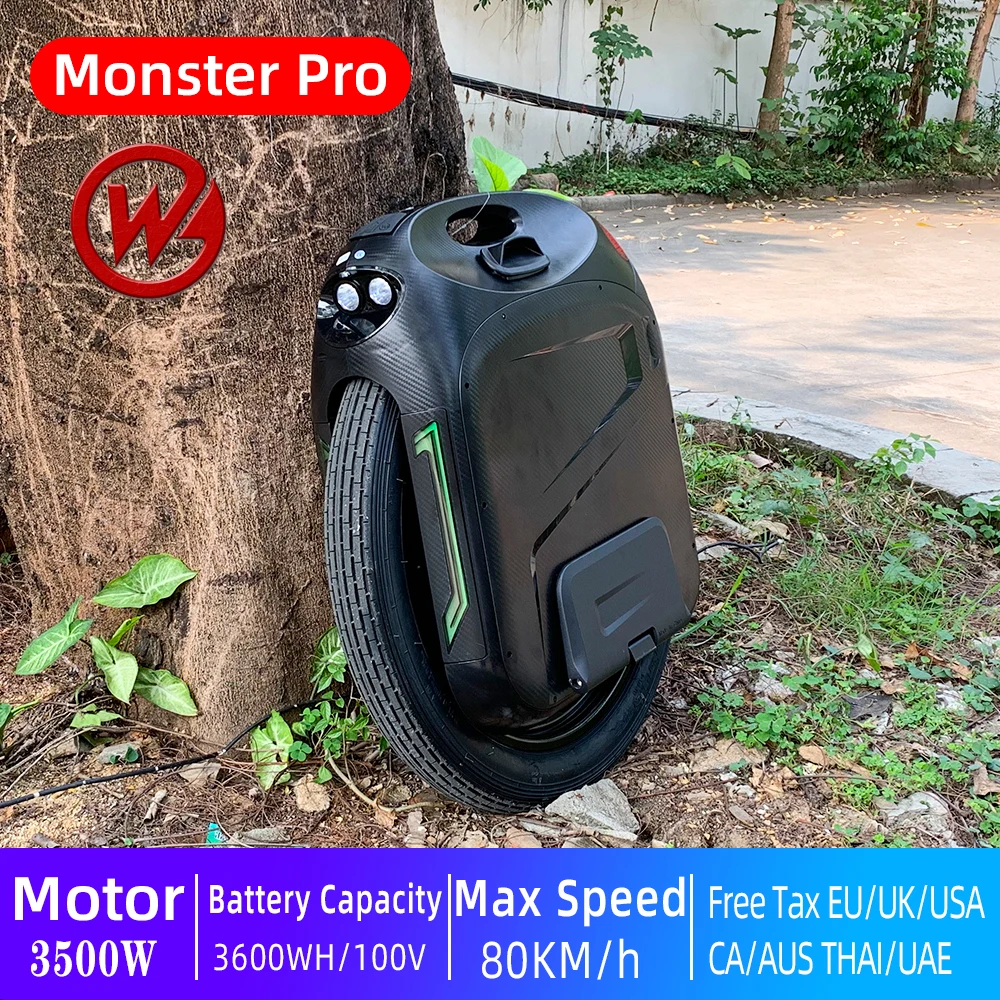 2021 обновленный Gotway Monster Pro Электрический unicycle100V/3600WH 3500 Вт мотор без нагрузки 106