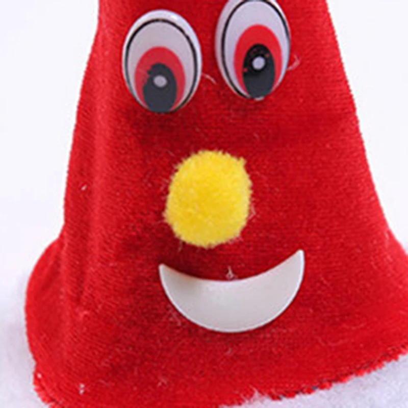 

6 Inch Christmas Singing Electric Hat Santa Hats Children Adult Christmas Swing Tree Ornaments Cap for Christmas Party Props Gre