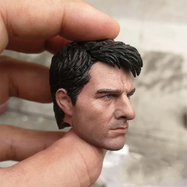 1/6 Tom Cruise male head sculpture is suitable for 12-inch toys, male soldiers, models, dolls, sculptures and head sculptures 4