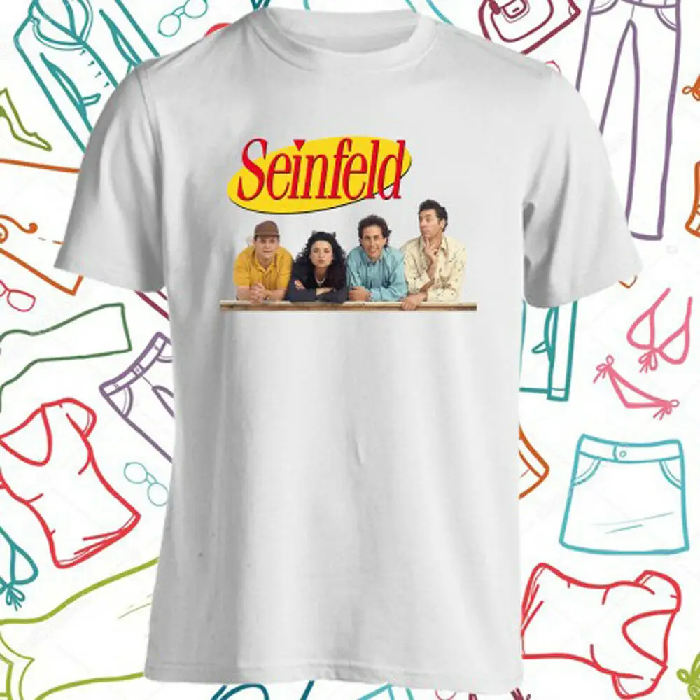 Seinfeld 90s комедия ТВ шоу мужская белая футболка Размер S до 3XL|Футболки| |