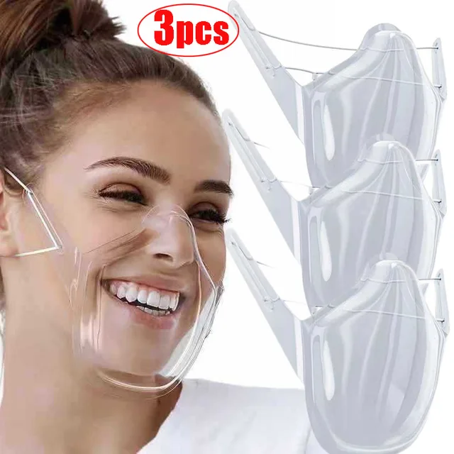 Masque en plastique transparent unisexe