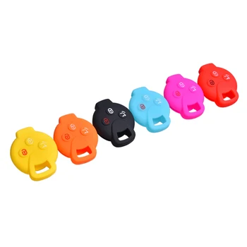 

1Pcs Car Styling 3 Buttons Silicone Key Case Shell Fob Cover For Smart Fortwo Forfour City Coupe Roadster Car Key Case Cover