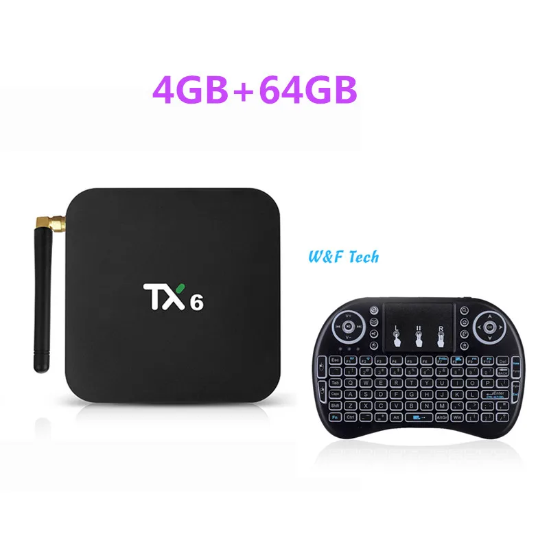 Android 9,0 tv Box TX6 4 Гб ram 64 Гб 5,8G Wifi Allwinner H6 quad core USD3.0 BT4.2 4K проигрыватель google Youtube Tanix телеприставка TX6 - Цвет: 4G 64G i8 Blacklit