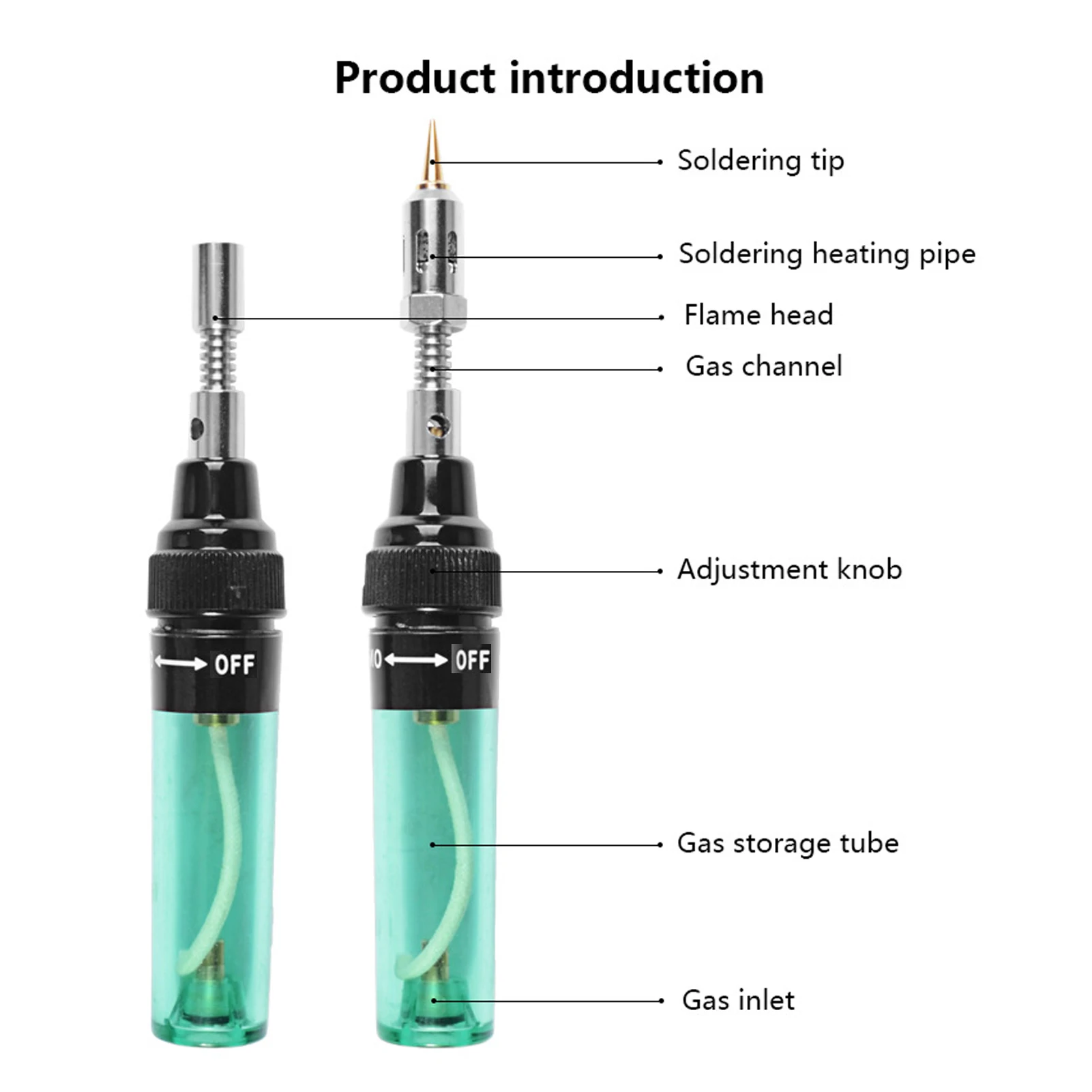 Soldering Iron Electric Soldering Iron Soldering Iron Kit Soldering Iron Set T-100 Portable Pen Type Gas Soldering Iron Gases Inflatable Soldering Iron Multifunctional Welding Temperature Adjustable