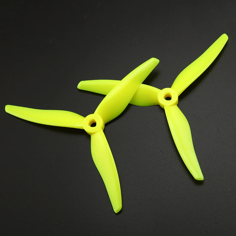 12pairs LemonYellow 24 шт./12 пар Gemfan 51466 5 дюймов 3 лопасти/tri-blade пропеллер реквизит CW CCW бесщеточный двигатель FPV Пропеллер для FPV гоночный Дрон - Цвет: 12pairs LemonYellow