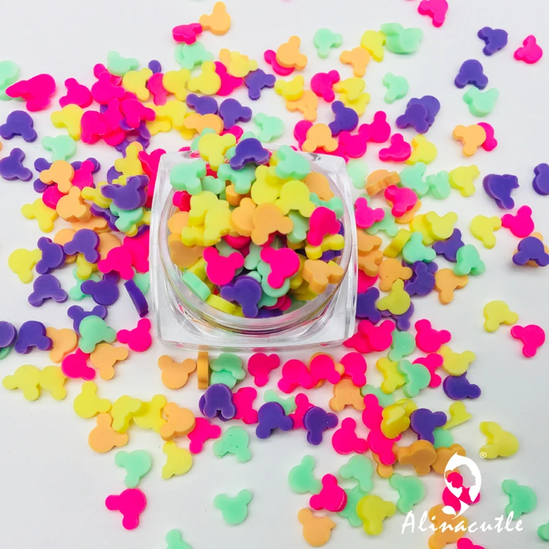 20g 5mm mix color Tiny Mouse Slices For Nails Art Polymer Clear Clay Accessories DIY Sequins Scrapbook Shakes | Дом и сад