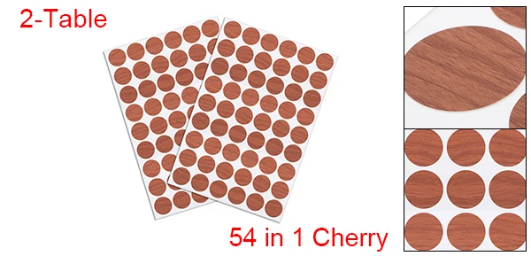 Cherry 2pcs Uxcell 1/2/3 пакеты самоклеющиеся резьбовое отверстие Стикеры s винт крышки пыле Стикеры 21 мм 54 в 1 пакет легко наносится - Цвет: Cherry 2pcs
