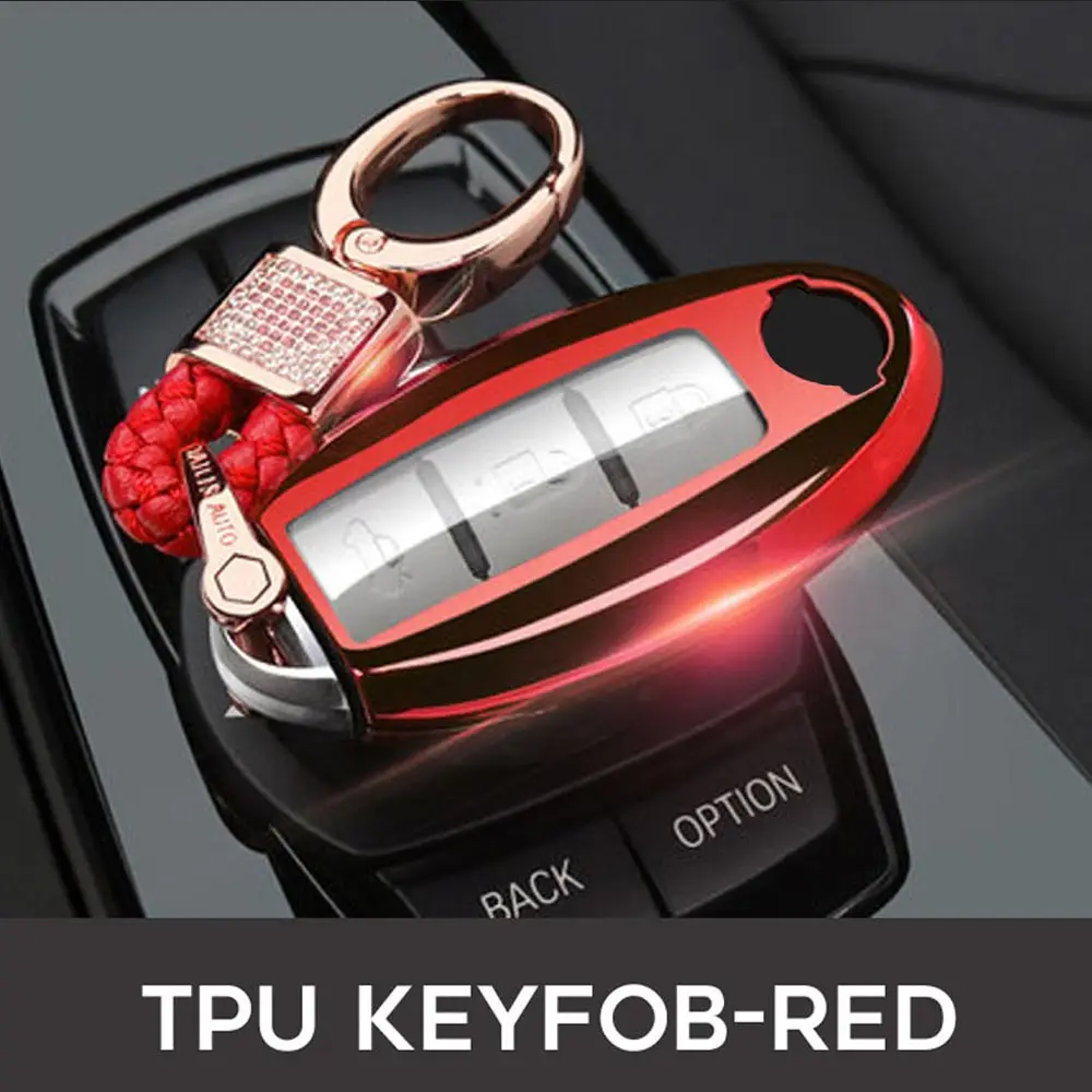 ТПУ Мягкий 3/4 Кнопка Автомобильный Брелок чехол для Nissan Juke K/Skyline X-trail Murano March Geniss Tiida Автомобильный держатель для ключей протектор - Название цвета: Option 2