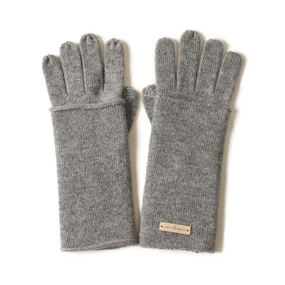 dark gray Сенсорный экран Зима 100 вязаные теплые перчатки из кашемира дамы подарок небольшой бахромой элегантный - Цвет: dark gray