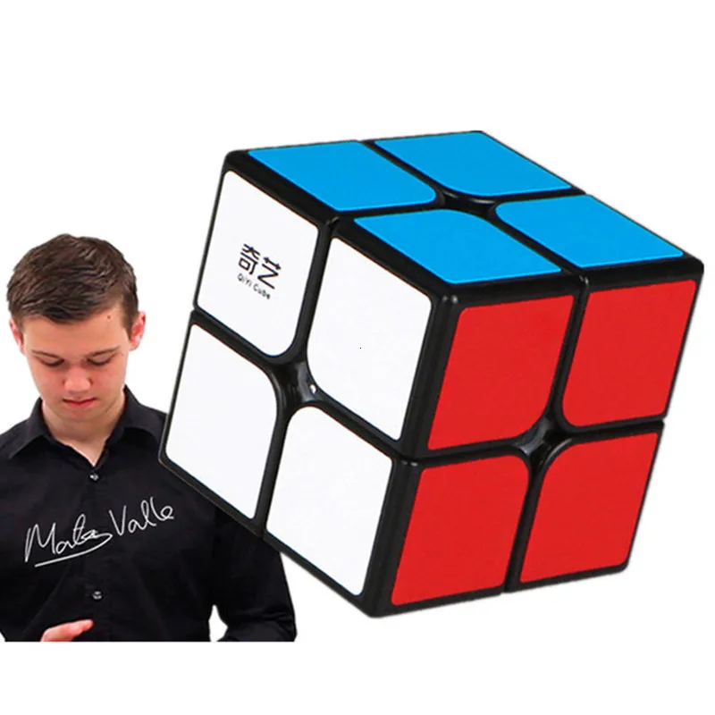 Qiyi, Волшебная нео-Кубы Профессиональный 2x2x2 5,1 см Стикеры Скорость Поворотная головоломка игрушки для Детский Подарок Куб